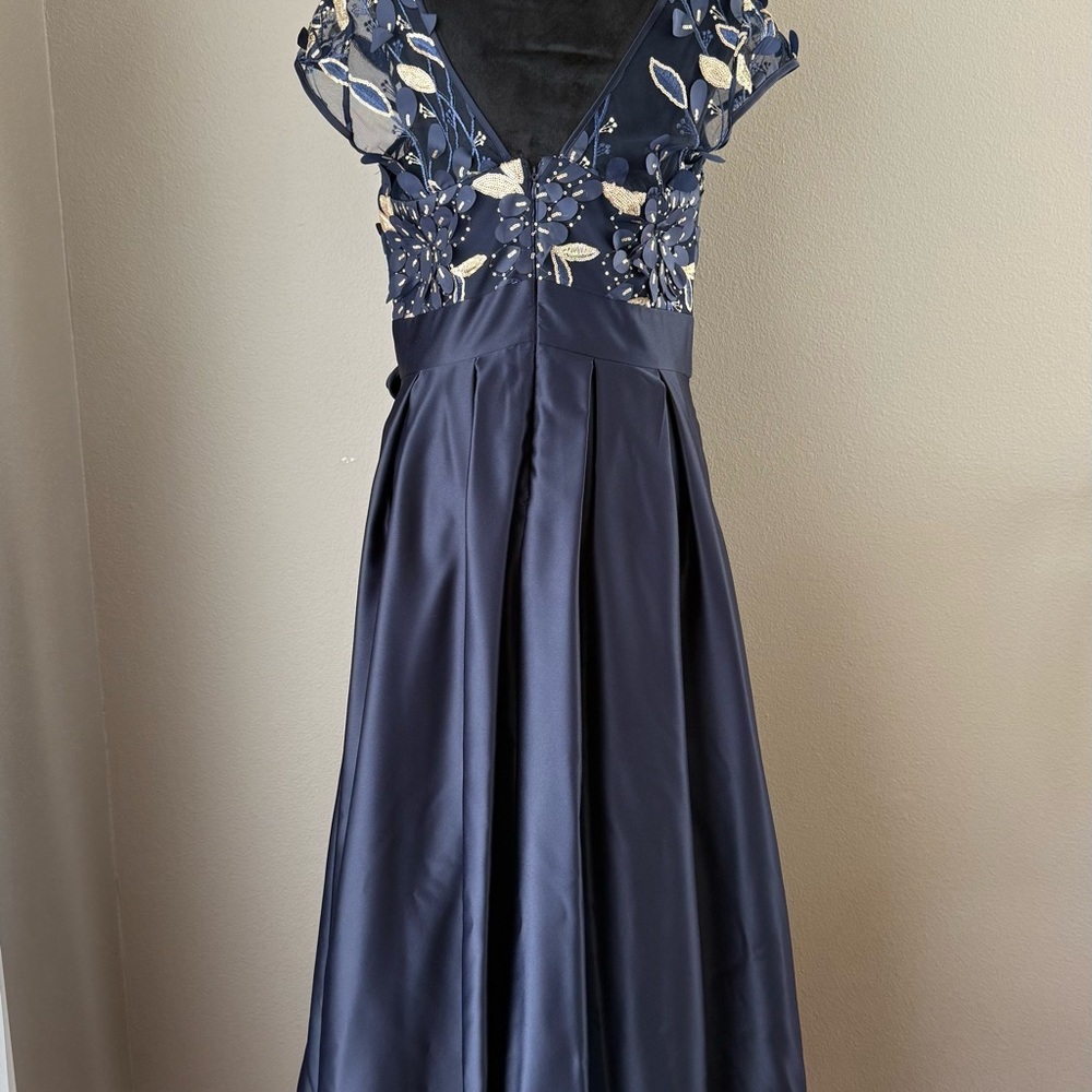Elegant Navy Blue Evening Dress